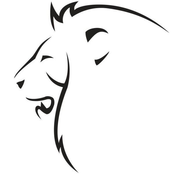 Силуэт головы Льва в профиль