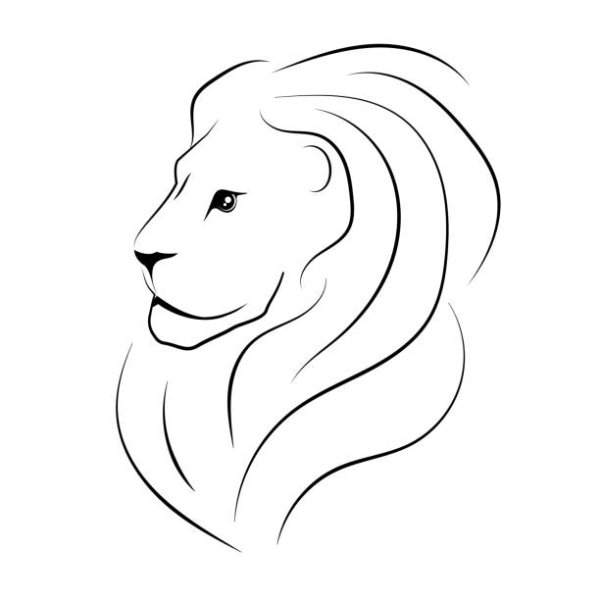 Контур головы Льва для аппликации