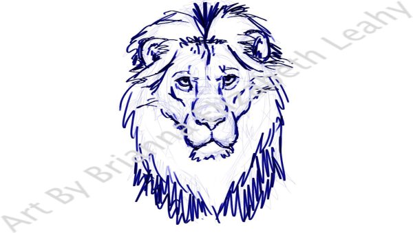 Лев эскиз