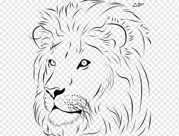 Тату голова Льва