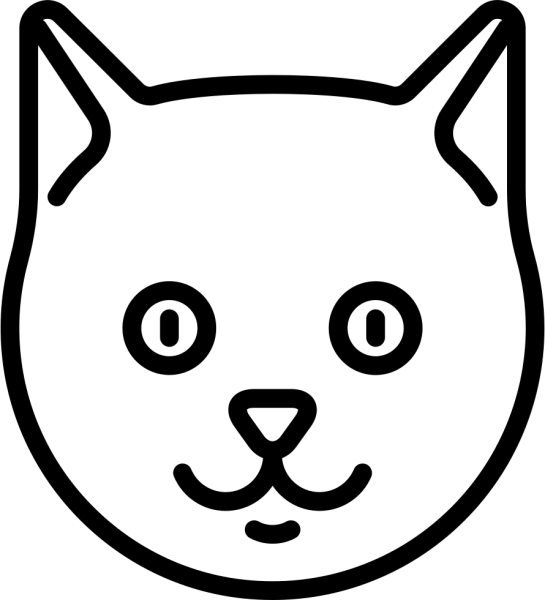 Кошачья мордочка трафарет