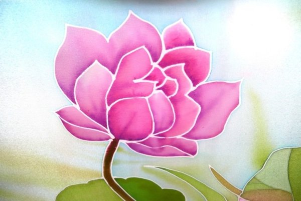 Цветы карандашом разноцветные