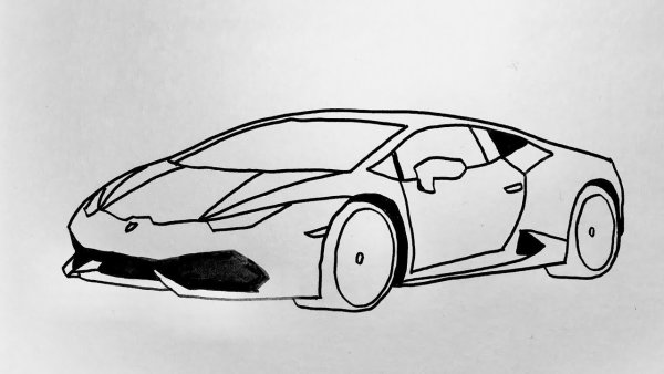 Рисунок автомобиля карандашом