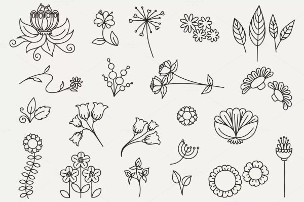 Стилизованные полевые цветы