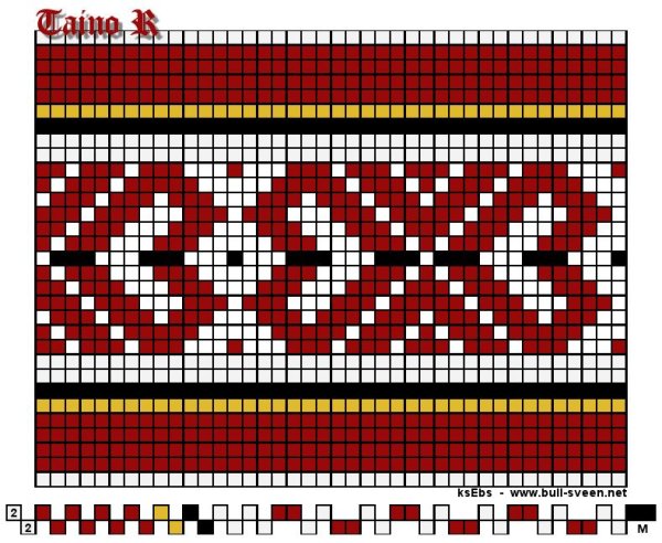 Узор для мужского пояса на бердо