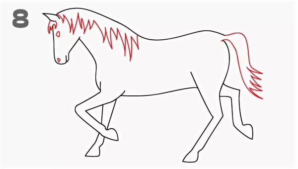 Лошадка рисование для детей