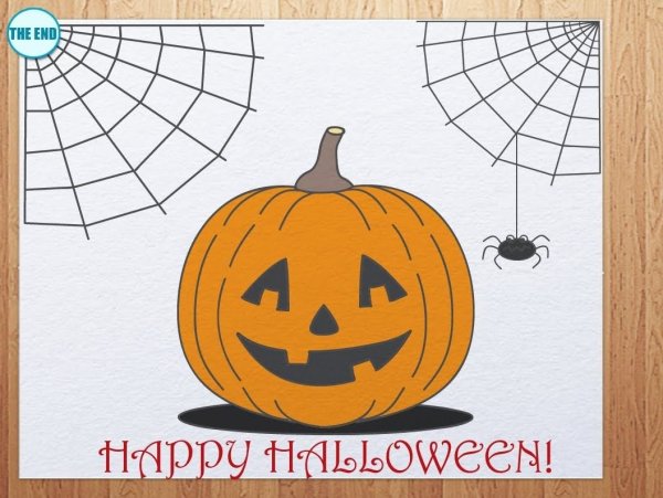 Тыква на Хэллоуин для срисовки