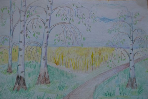 Рисунок на тему природа родного края