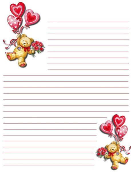 Красивый лист для письма