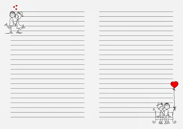 Красивый лист для письма