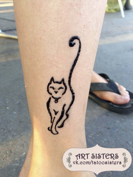 Простые тату хной для девушек