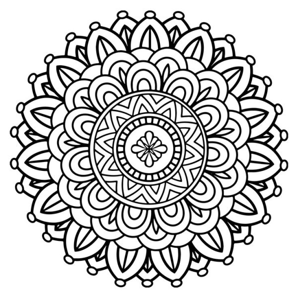 Мандала Сарасвати раскраска