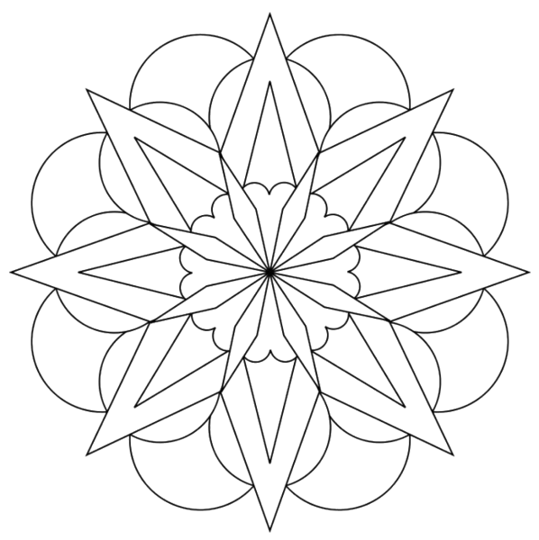 Мандала трафарет