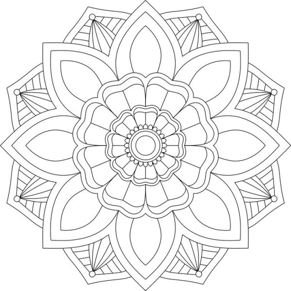 Крупные мандалы для раскрашивания