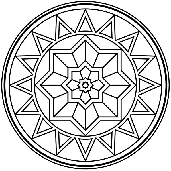 Геометрический узор в круге