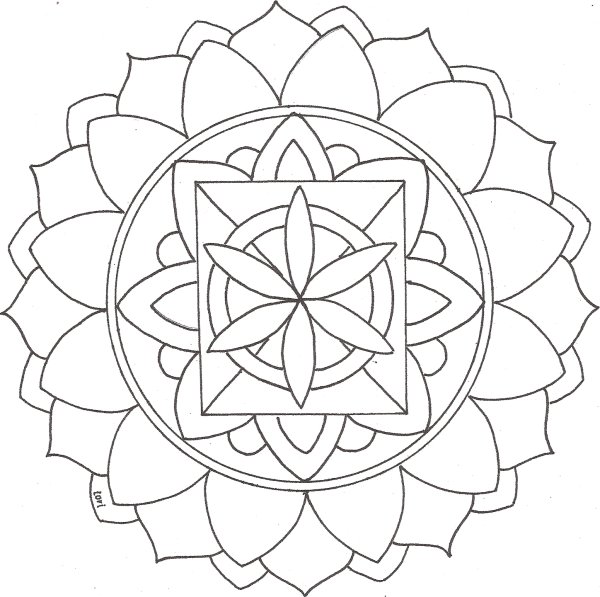 Мандала для детей здоровье раскраска