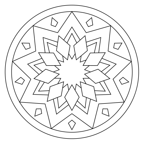 Геометрический узор в круге