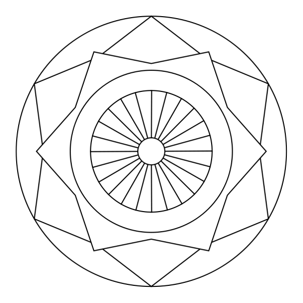 Геометрический узор в круге