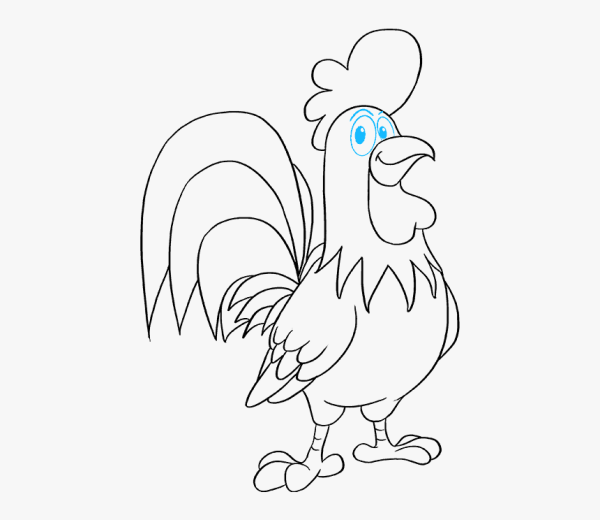 Петух рисунок легкий