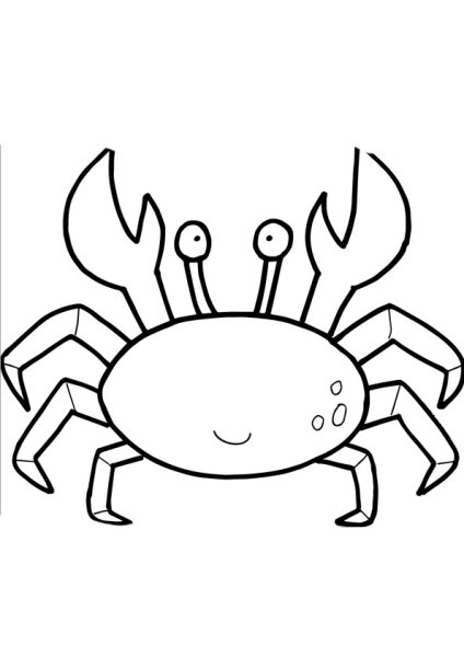 Краб раскраска для детей