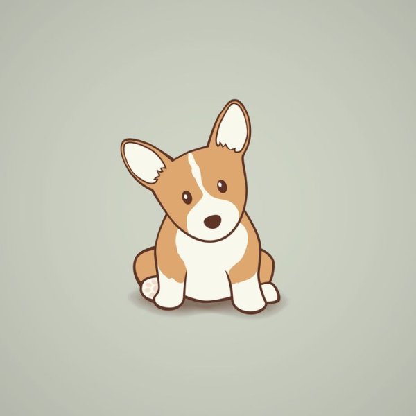 Корги рисуночек миленький