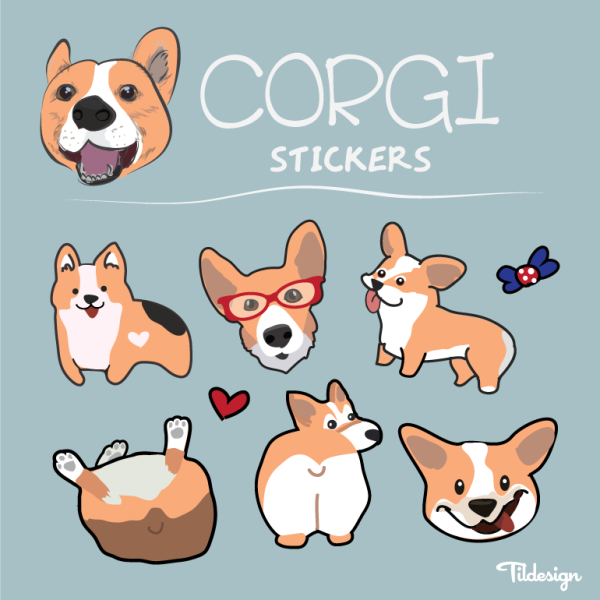 Кавайные собачки корги