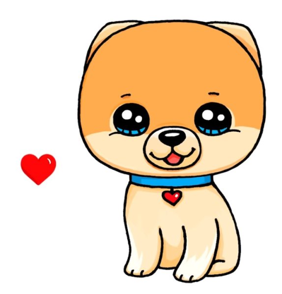 Рисунок собачки для срисовки