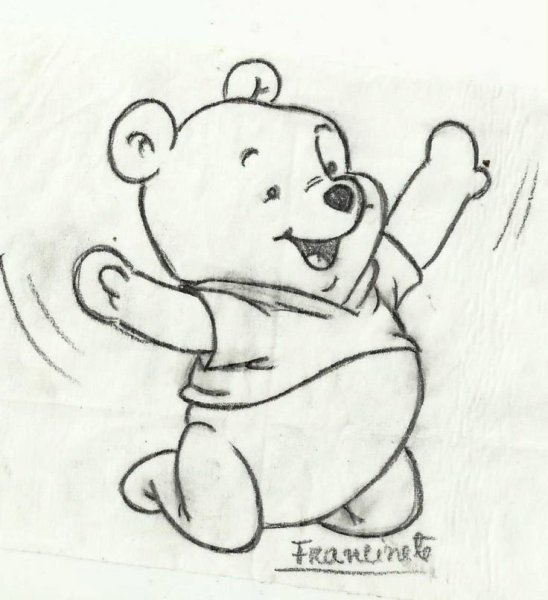 Винни пух карандашом