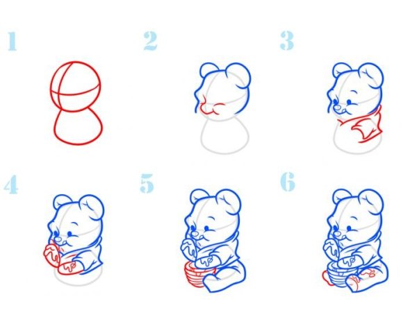 Рисунки пошагово Дисней