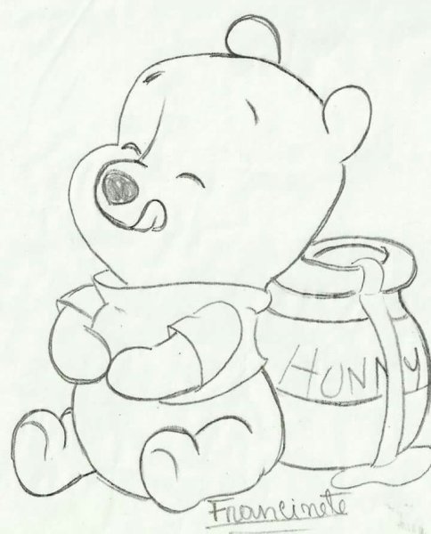 Мишка рисунок карандашом