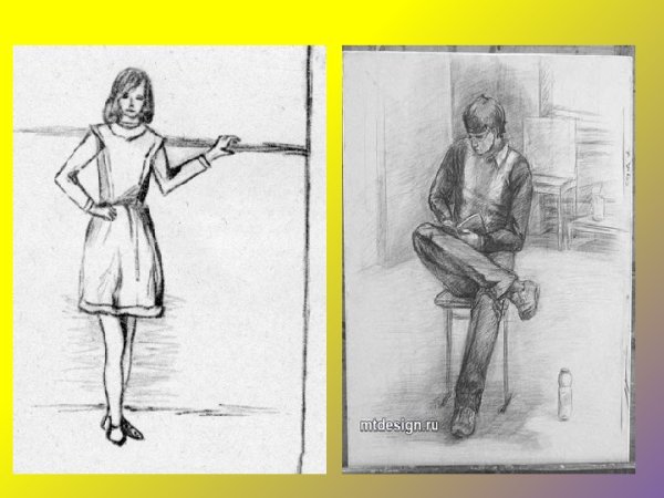 Наброски фигуры человека