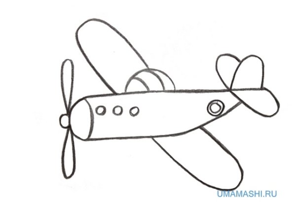 Трафарет самолета для рисования