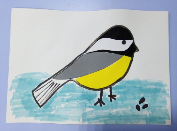 Рисование синички