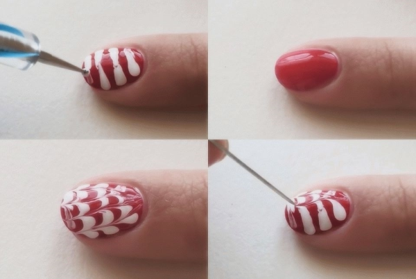 Рисование иголкой на ногтях