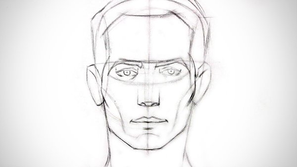Нарисованное лицо мужско