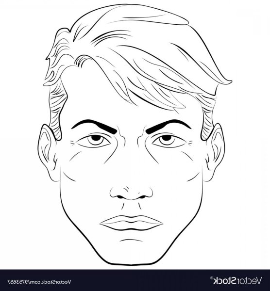 Макет лица мужчины