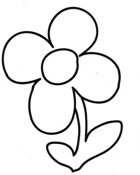 Цветы. Раскраска для малышей