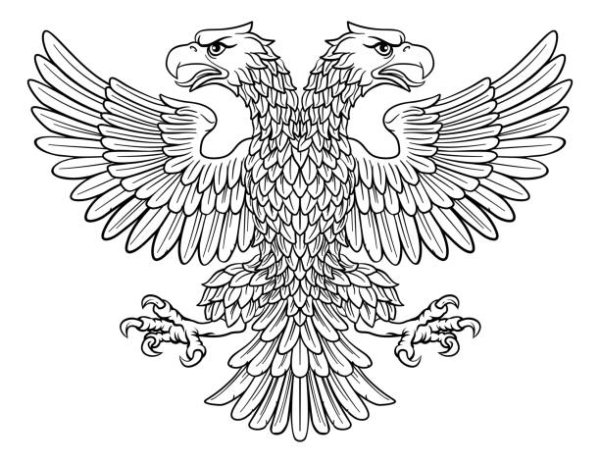 Двуглавый Орел черно белый