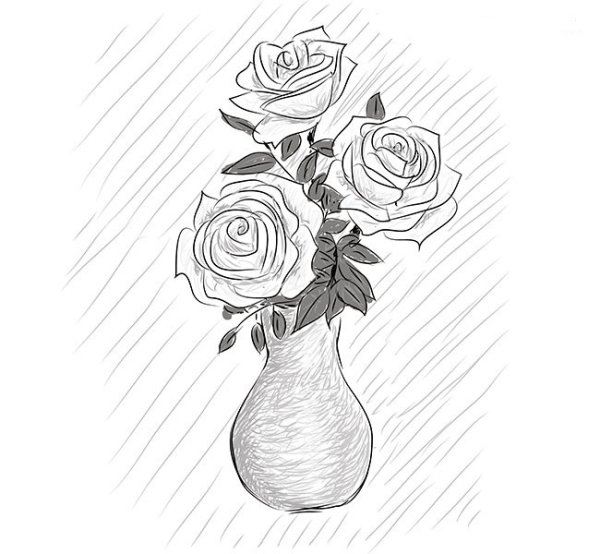 Букет для мамы раскраска