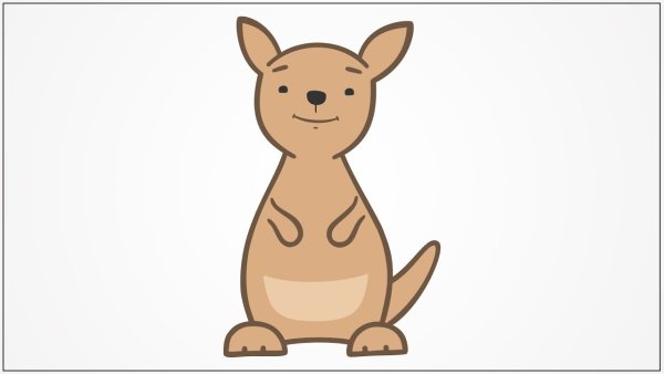 Рисунок кенгуру для срисовки