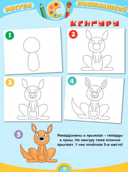 Кенгуру карандашом