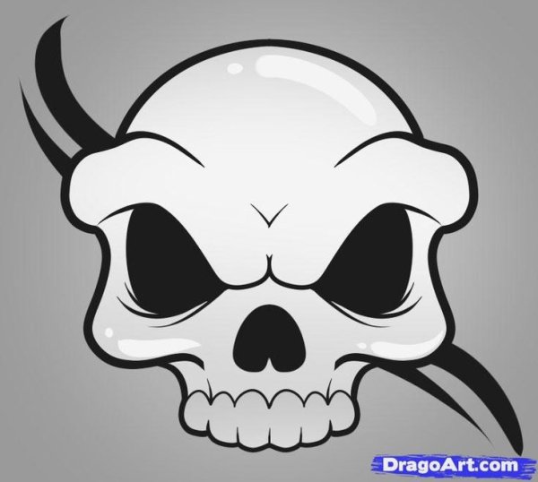 Череп арт простой