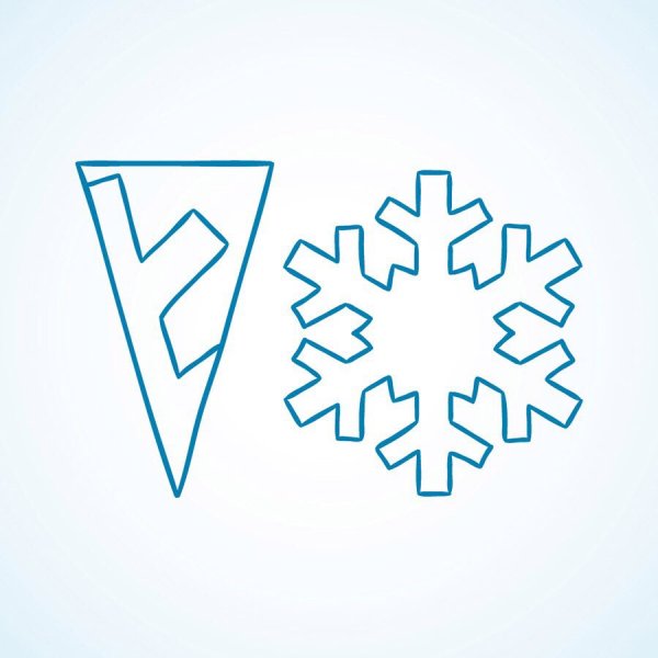 Снежинка схематично