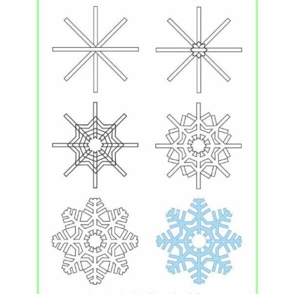 Рисование снежинки