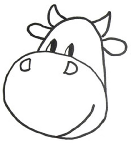 Голова коровы для срисовки