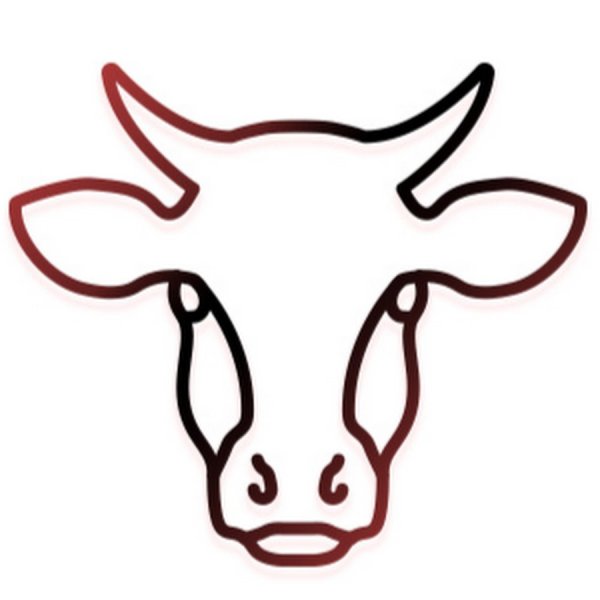 Голова коровы силуэт