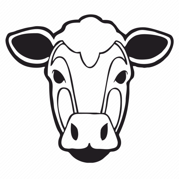 Морда коровы стилизованная