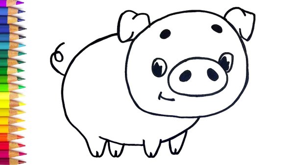 Как рисовать ну Хрюшу как рисовать