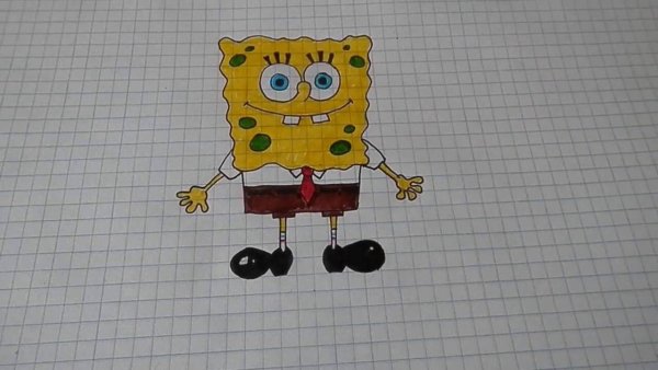 Как нарисовать Спанч Боба