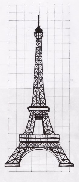 Эйфелева башня Париж для срисовки
